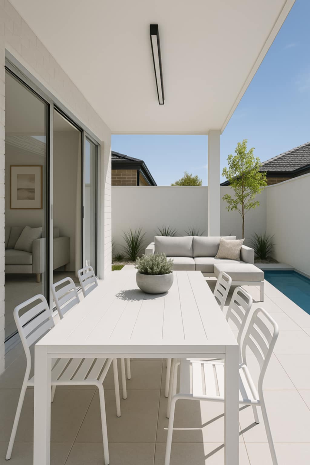 Modern outdoor alfresco area of a new Perth home built through House and Land Co’s turnkey house and land packages.