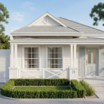 Front elevation of The Ascent, a 3 bedroom 2 bathroom narrow lot home design for a 6m frontage