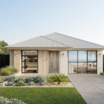 Front elevation of The Horizon, a 4 bedroom 2 bathroom home design for a 10m frontage