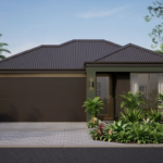 Front elevation of The Pinnacle, a 3 bedroom 2 bathroom home design for a 10.5m frontage
