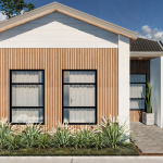 Front elevation of The Quokka, a 3 bedroom 2 bathroom narrow lot home design for a 6m frontage