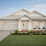 Front elevation of The Beacon Hill, a 4 bedroom 2 bathroom home design for a 12.5m frontage