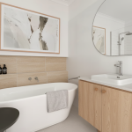 Facade option 4 for The Breakaway, a 3 bedroom 2 bathroom home design for a 12.5m frontage