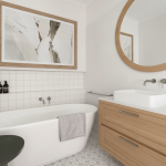 Facade option 2 for The Foreshore, a 3 bedroom 2 bathroom home design for a 12.5m frontage