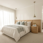 Facade option 1 for The Haven, a 3 bedroom 2 bathroom narrow lot home design for a 7.5m frontage