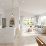 Facade option 4 for The Latitude, a 3 bedroom 2 bathroom home design for a 10m frontage