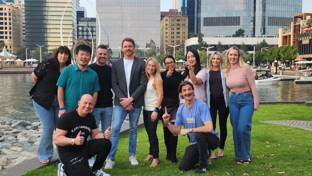 The House & Land Co team together at Elizabeth Quay in Perth